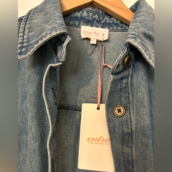 NWT Entro Cheetah and Denim Shacket - XL - Picture 3 of 4